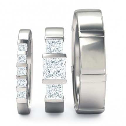 Karine Matching Set Princess in Platinum 950 AU