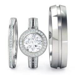 Essence Matching Set Round Brilliant in Platinum 950