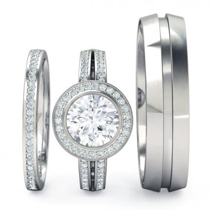 Essence Matching Set Round Brilliant in Platinum 950 AU