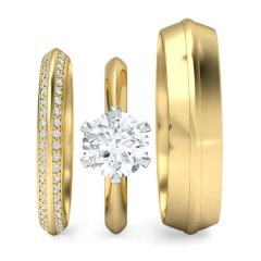 1791 Solitaire Matching Set Round Brilliant in 18kt Yellow Gold