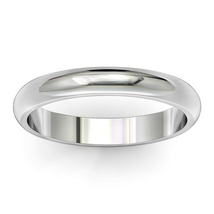 D Shape Band Wedding Band in Platinum 950 AU