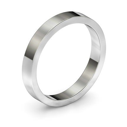 Flat Band Wedding Band in Platinum 950 AU - Main View