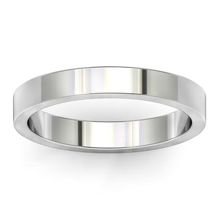Flat Band Wedding Band in Platinum 950 AU