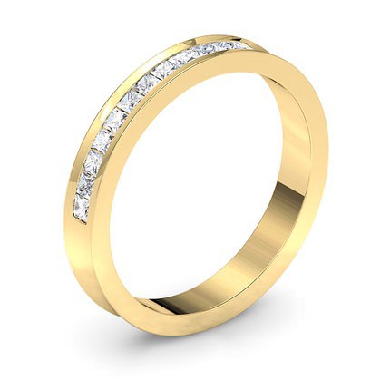 Concave Princess Band Wedding Band in 18kt Yellow Gold AU - Main View