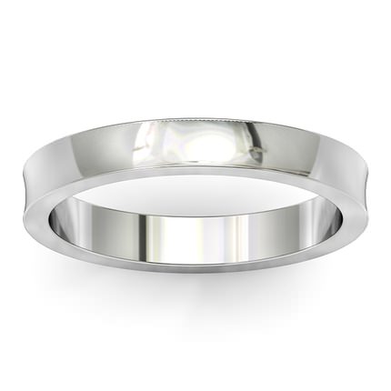Concave Band Wedding Band in Platinum 950 AU