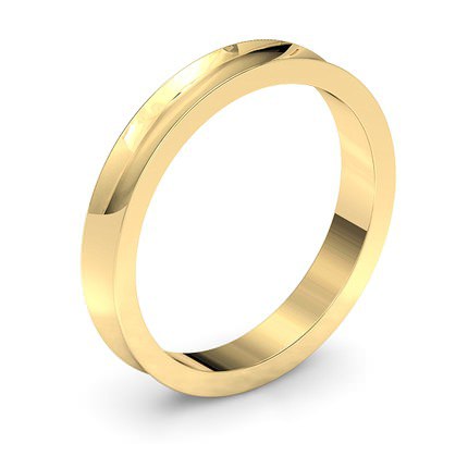 Concave Band Wedding Band in 18kt Yellow Gold AU - Main View