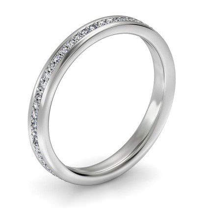 Bead-set Band Wedding Band in Platinum 950 AU - Main View