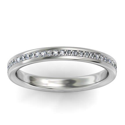 Bead-set Band Wedding Band in Platinum 950 AU