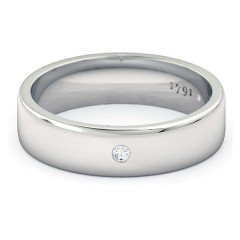 Ilaria Mens Wedding Band in Platinum 950