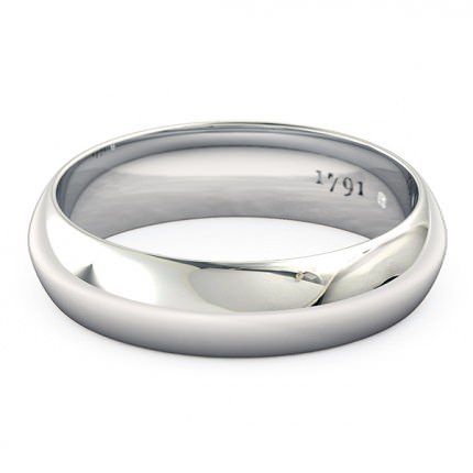 1791 Classic Men's Wedding Band in Platinum 950 AU