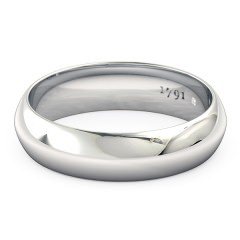 1791 Classic Men's Wedding Band in 18kt White Gold