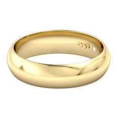 1791 Classic Men's Wedding Band in 18kt Yellow Gold