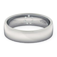 Priana Men's Wedding Band in 18kt White Gold