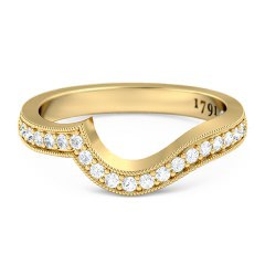 Perlina Women's Wedding Band in 18kt Yellow Gold
