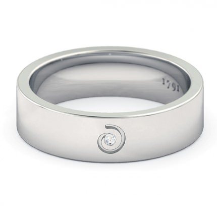 Perlina Men's Wedding Band in Platinum 950 AU