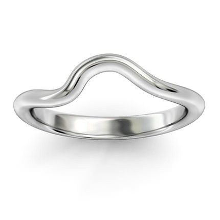 Embrace Wedding Band in 18kt White Gold AU