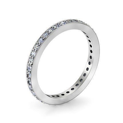 Full Millgrain Wedding Band in Platinum 950 AU - Main View