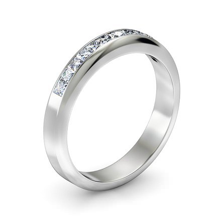 Elena Wedding Band in 18kt White Gold AU - Main View