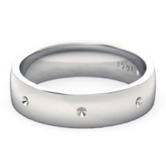 Eternal Men's Wedding Band in 18kt White Gold