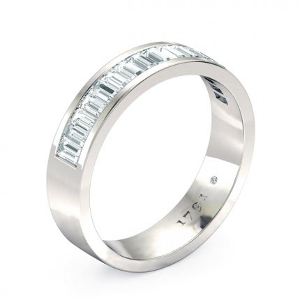 Quadrata Women's Wedding Band in 18kt White Gold AU - Main View