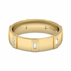 Quadrata Men's Wedding Band in 18kt Yellow Gold
