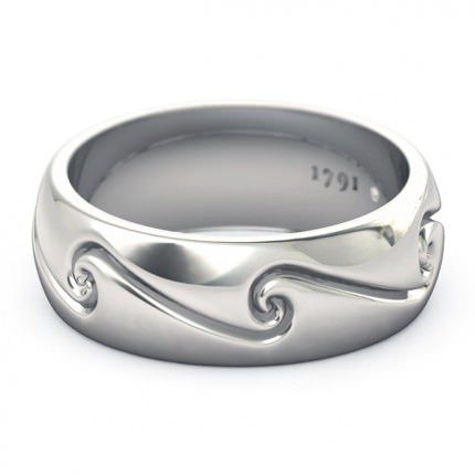 Embrace Men's Wedding Band in Platinum 950 AU