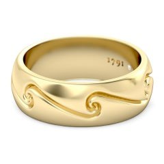 Embrace Men's Wedding Band in 18kt Yellow Gold