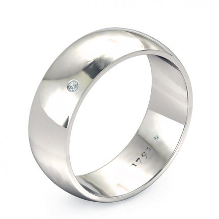 Ignite Men's Wedding Band in 18kt White Gold AU - Main View