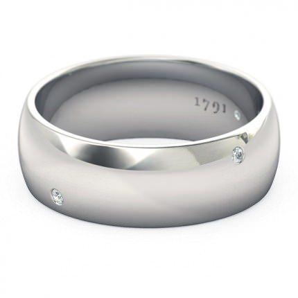 Ignite Men's Wedding Band in 18kt White Gold AU