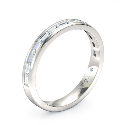 Brilliante Women's Wedding Band in 18kt White Gold AU - Main View