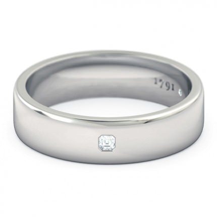 Splendente Men's Wedding Band in Platinum 950 AU