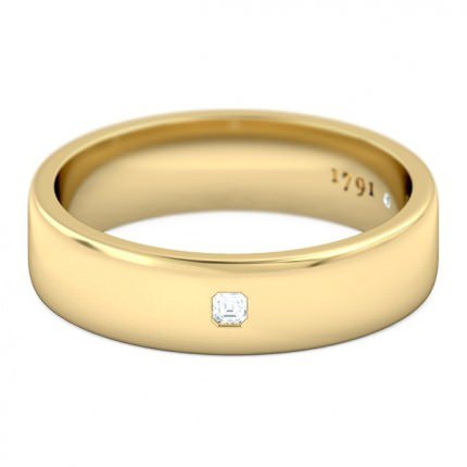 Splendente Men's Wedding Band in 18kt Yellow Gold AU