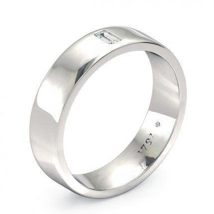 Brilliante Men's Wedding Band in Platinum 950 AU - Main View