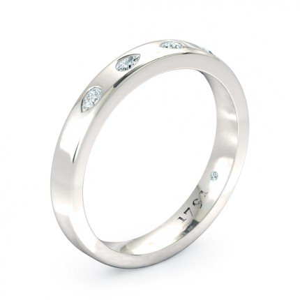 Pero Women's Wedding Band in Platinum 950 AU - Main View