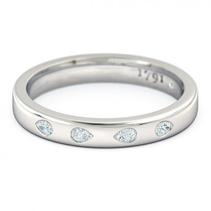 Pero Women's Wedding Band in 18kt White Gold AU