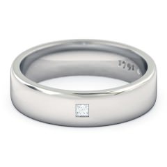 Princess Men's Wedding Band in Platinum 950
