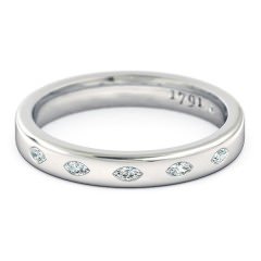 Duchess Women's Wedding Band in 18kt White Gold