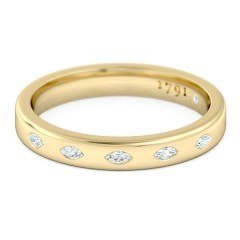 Duchess Women's Wedding Band in 18kt Yellow Gold