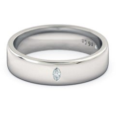 Duchess Men's Wedding Band in Platinum 950
