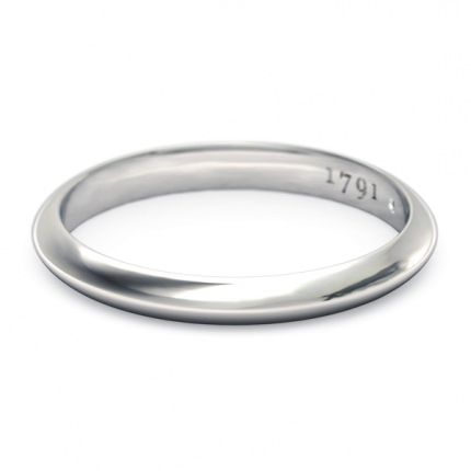 1791 Cluster Women's Wedding Band in 18kt White Gold AU
