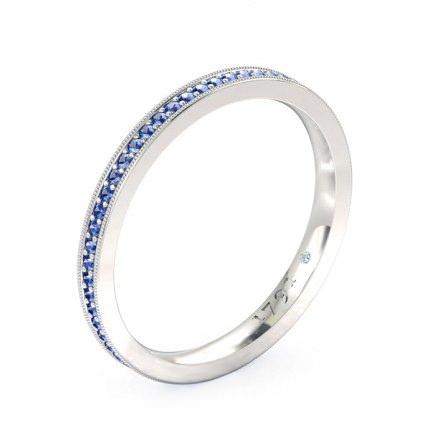 Azure Women's Wedding Band in 18kt White Gold AU - Main View