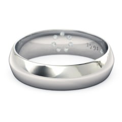 1791 Cluster Men's Wedding Band in Platinum 950