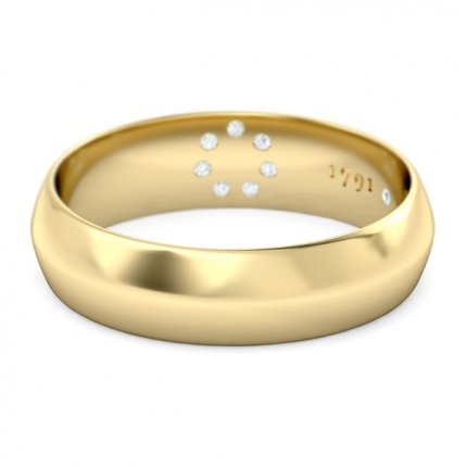 1791 Cluster Men's Wedding Band in 18kt Yellow Gold AU