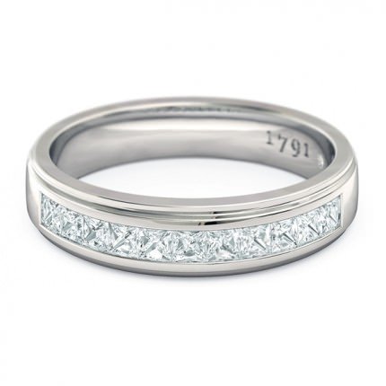 1791 Princess Women's Wedding Band in Platinum 950 AU
