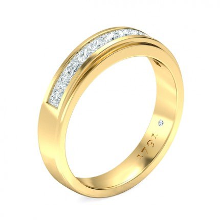 1791 Princess Women's Wedding Band in 18kt Yellow Gold AU - Main View