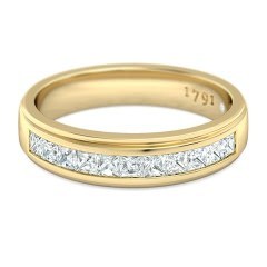 1791 Princess Women's Wedding Band in 18kt Yellow Gold