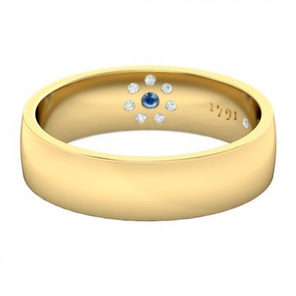 Azure Men's Wedding Band in 18kt Yellow Gold AU