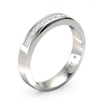 Elena Women's Wedding Band in 18kt White Gold AU - Main View