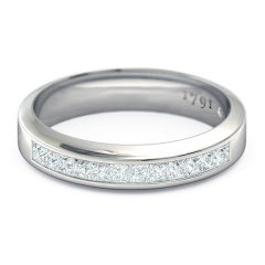 Elena Women's Wedding Band in 18kt White Gold