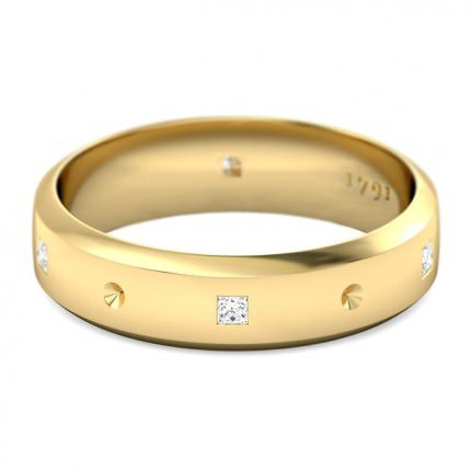 Elena Men's Wedding Band in 18kt Yellow Gold AU